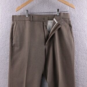 Vintage Levis Action‎ Slacks Mens 36x29 Brown Pleated Pants Office Casual Dress